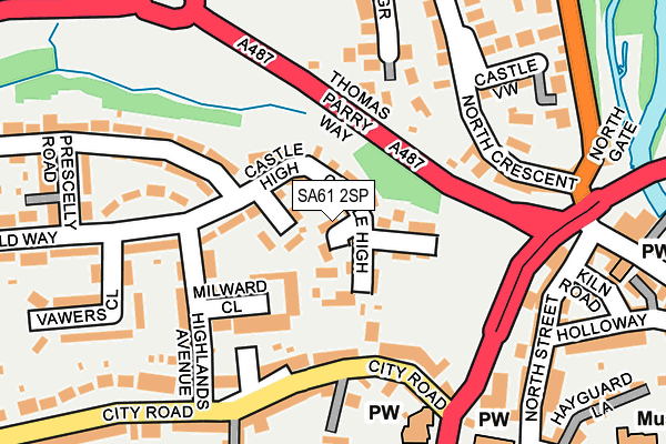 SA61 2SP map - OS OpenMap – Local (Ordnance Survey)