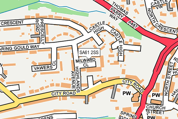 SA61 2SS map - OS OpenMap – Local (Ordnance Survey)