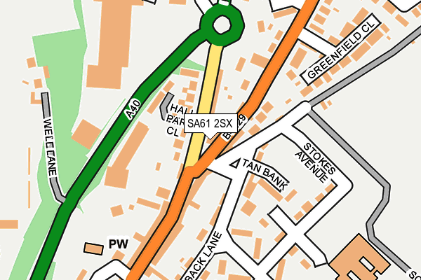 SA61 2SX map - OS OpenMap – Local (Ordnance Survey)