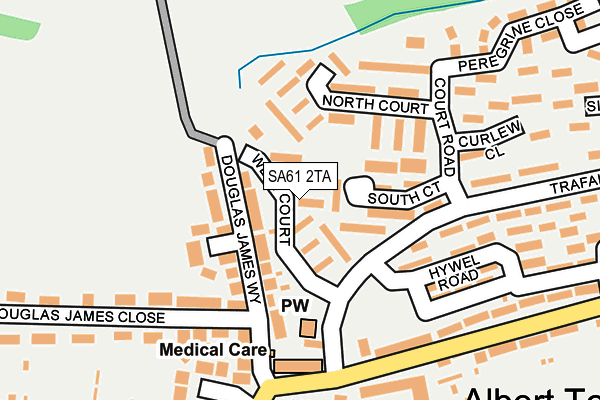 SA61 2TA map - OS OpenMap – Local (Ordnance Survey)
