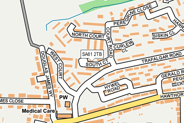 SA61 2TB map - OS OpenMap – Local (Ordnance Survey)