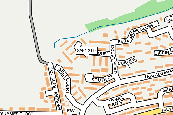 SA61 2TD map - OS OpenMap – Local (Ordnance Survey)