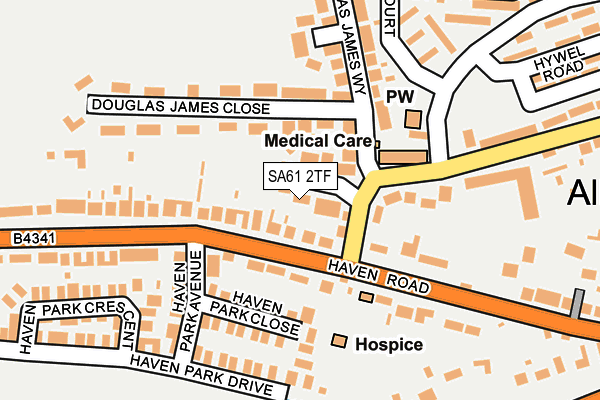 SA61 2TF map - OS OpenMap – Local (Ordnance Survey)