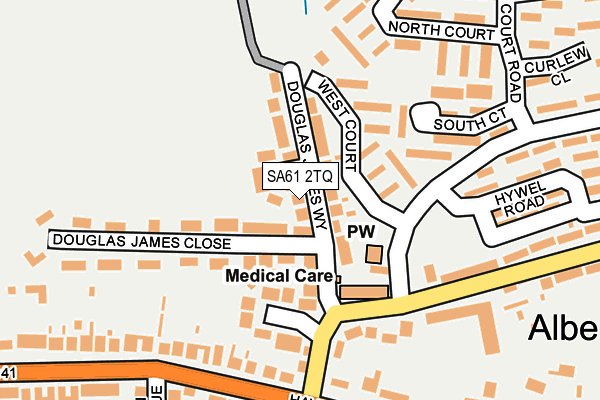 SA61 2TQ map - OS OpenMap – Local (Ordnance Survey)