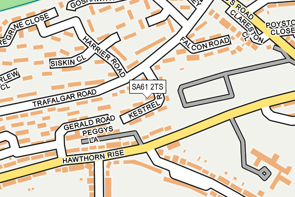 SA61 2TS map - OS OpenMap – Local (Ordnance Survey)
