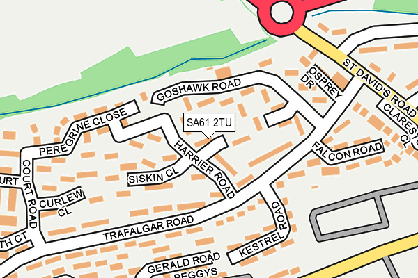 SA61 2TU map - OS OpenMap – Local (Ordnance Survey)