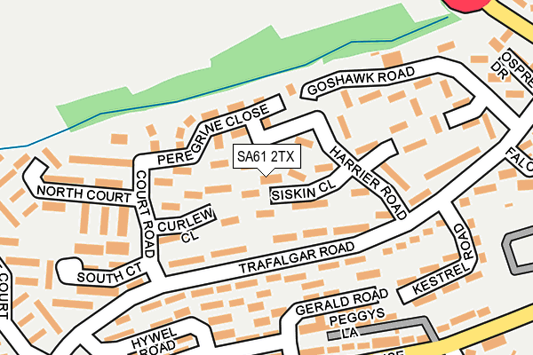 SA61 2TX map - OS OpenMap – Local (Ordnance Survey)