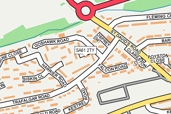 SA61 2TY map - OS OpenMap – Local (Ordnance Survey)