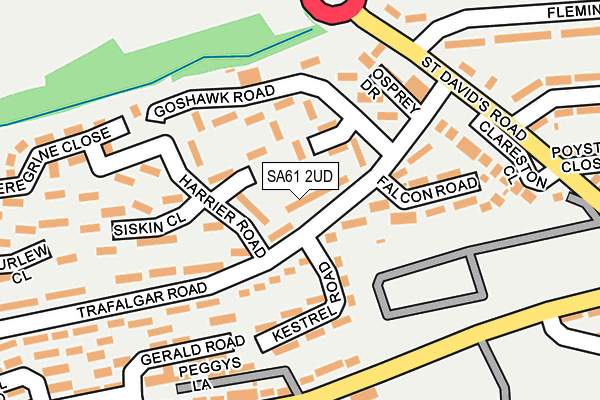 SA61 2UD map - OS OpenMap – Local (Ordnance Survey)