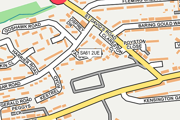 SA61 2UE map - OS OpenMap – Local (Ordnance Survey)