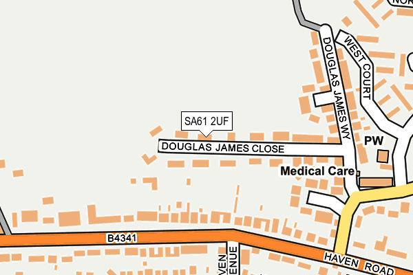 SA61 2UF map - OS OpenMap – Local (Ordnance Survey)