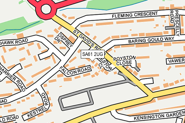 SA61 2UG map - OS OpenMap – Local (Ordnance Survey)