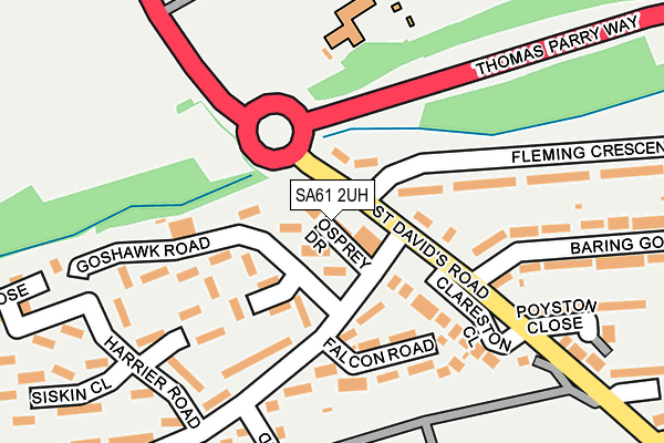 SA61 2UH map - OS OpenMap – Local (Ordnance Survey)