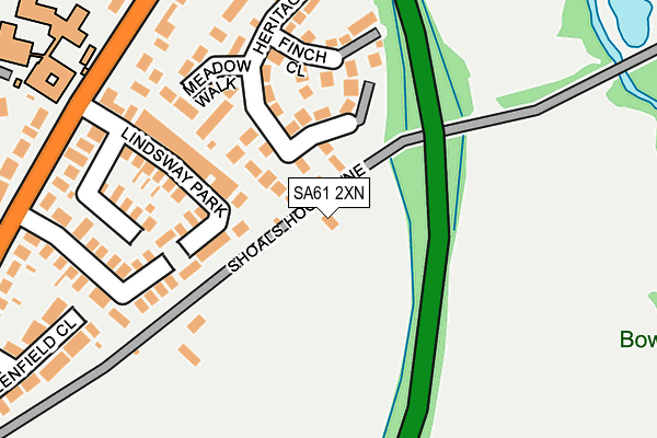 SA61 2XN map - OS OpenMap – Local (Ordnance Survey)