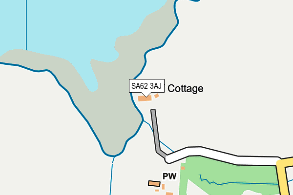 SA62 3AJ map - OS OpenMap – Local (Ordnance Survey)