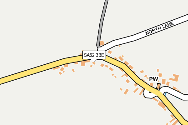SA62 3BE map - OS OpenMap – Local (Ordnance Survey)