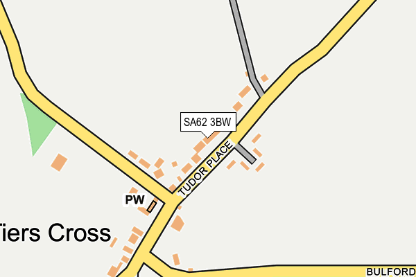 SA62 3BW map - OS OpenMap – Local (Ordnance Survey)