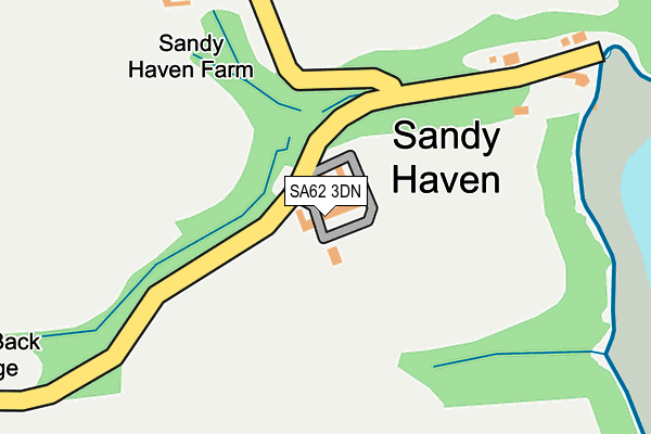 SA62 3DN map - OS OpenMap – Local (Ordnance Survey)
