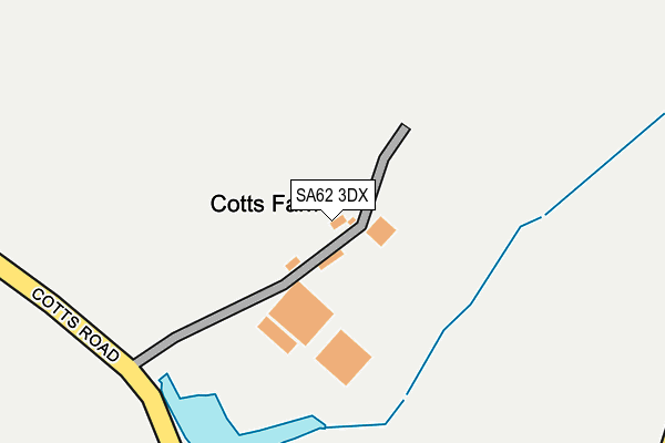 SA62 3DX map - OS OpenMap – Local (Ordnance Survey)