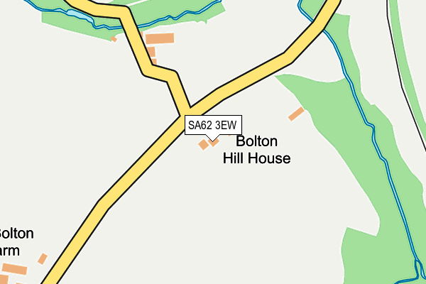 SA62 3EW map - OS OpenMap – Local (Ordnance Survey)