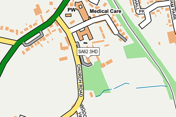 SA62 3HD map - OS OpenMap – Local (Ordnance Survey)