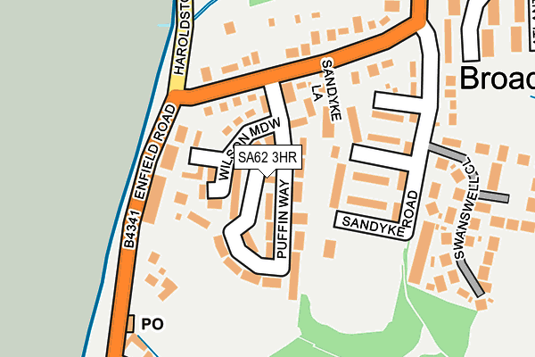 SA62 3HR map - OS OpenMap – Local (Ordnance Survey)