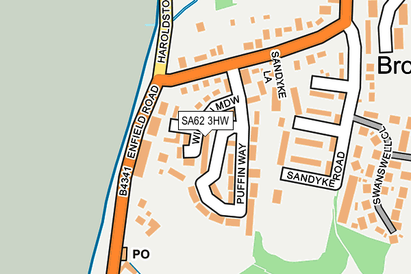 SA62 3HW map - OS OpenMap – Local (Ordnance Survey)