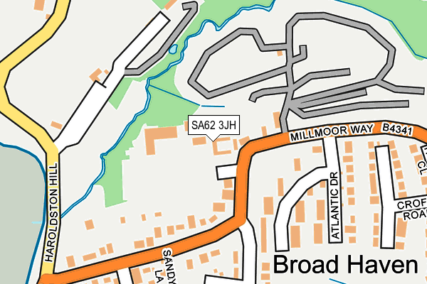 SA62 3JH map - OS OpenMap – Local (Ordnance Survey)