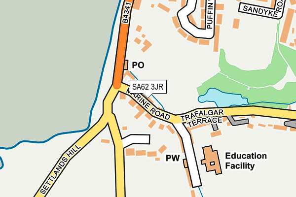 SA62 3JR map - OS OpenMap – Local (Ordnance Survey)