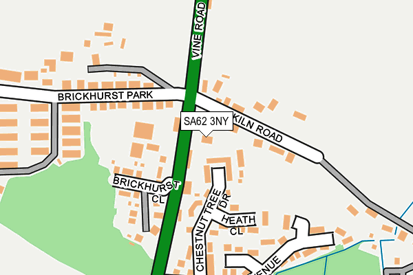 SA62 3NY map - OS OpenMap – Local (Ordnance Survey)