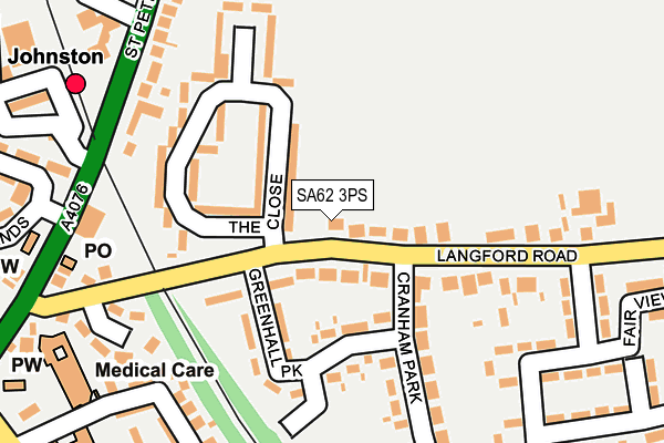 SA62 3PS map - OS OpenMap – Local (Ordnance Survey)