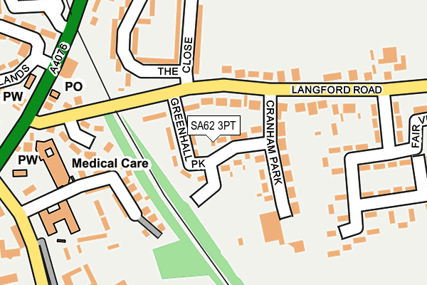 SA62 3PT map - OS OpenMap – Local (Ordnance Survey)