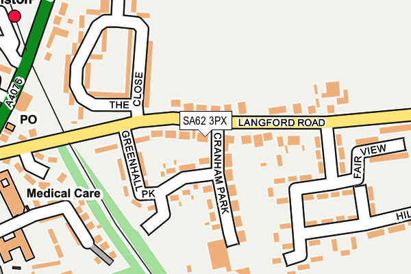 SA62 3PX map - OS OpenMap – Local (Ordnance Survey)