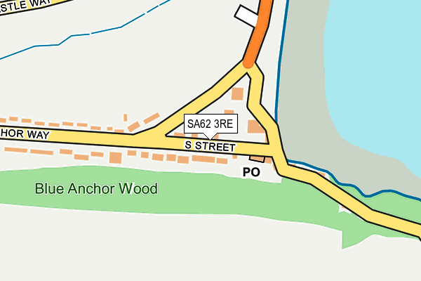 SA62 3RE map - OS OpenMap – Local (Ordnance Survey)