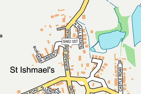 SA62 3ST map - OS OpenMap – Local (Ordnance Survey)