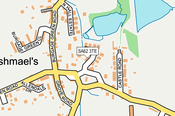 SA62 3TE map - OS OpenMap – Local (Ordnance Survey)