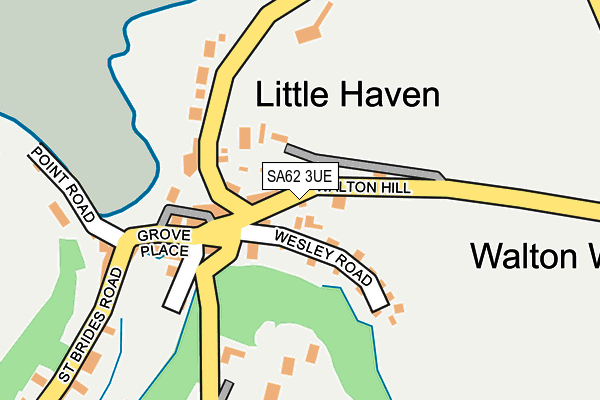 SA62 3UE map - OS OpenMap – Local (Ordnance Survey)