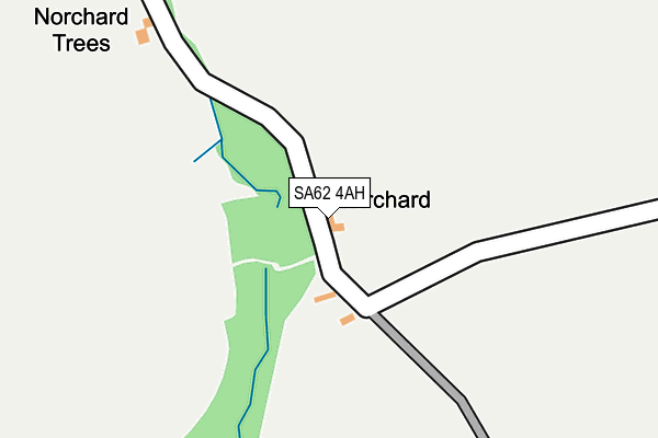 SA62 4AH map - OS OpenMap – Local (Ordnance Survey)