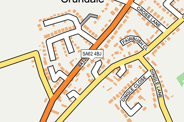 SA62 4BJ map - OS OpenMap – Local (Ordnance Survey)