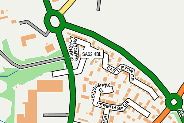 SA62 4BL map - OS OpenMap – Local (Ordnance Survey)