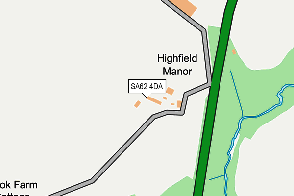 SA62 4DA map - OS OpenMap – Local (Ordnance Survey)