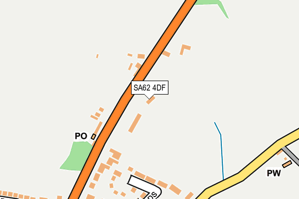 SA62 4DF map - OS OpenMap – Local (Ordnance Survey)