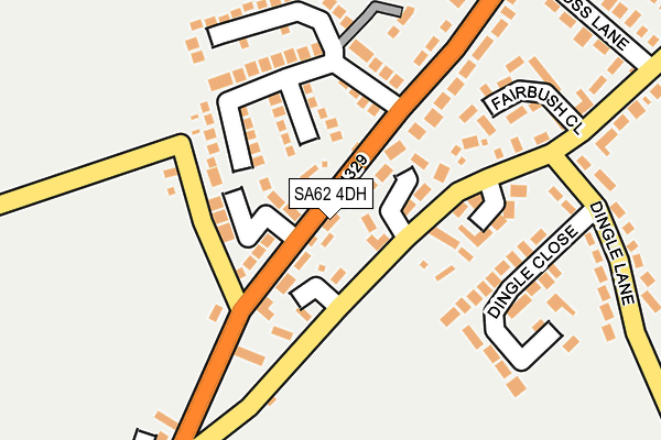 SA62 4DH map - OS OpenMap – Local (Ordnance Survey)