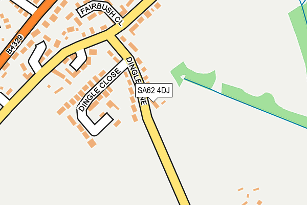 SA62 4DJ map - OS OpenMap – Local (Ordnance Survey)