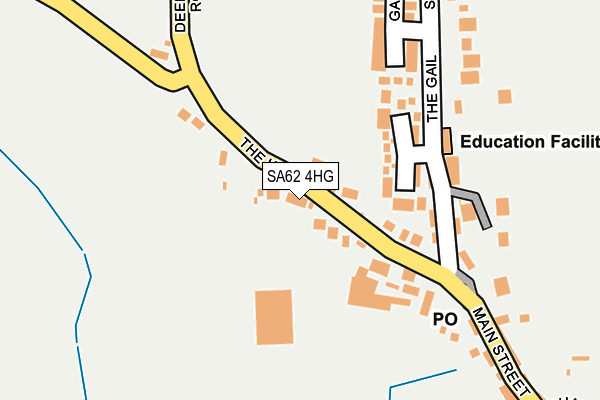 SA62 4HG map - OS OpenMap – Local (Ordnance Survey)