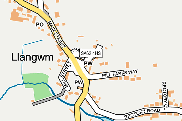 SA62 4HS map - OS OpenMap – Local (Ordnance Survey)