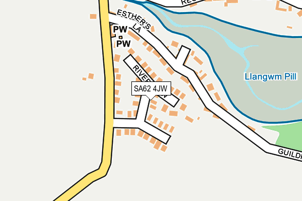 SA62 4JW map - OS OpenMap – Local (Ordnance Survey)