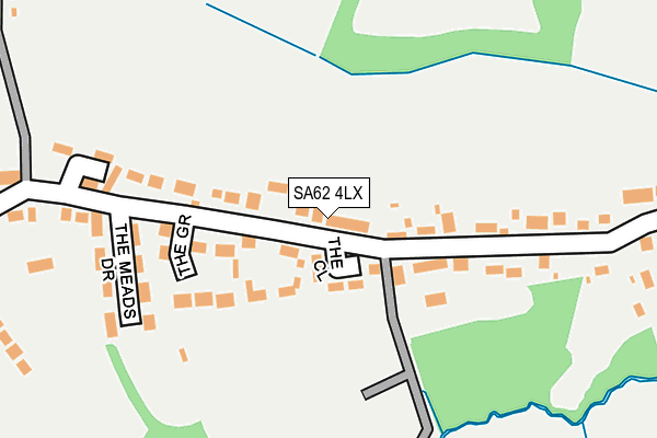 SA62 4LX map - OS OpenMap – Local (Ordnance Survey)