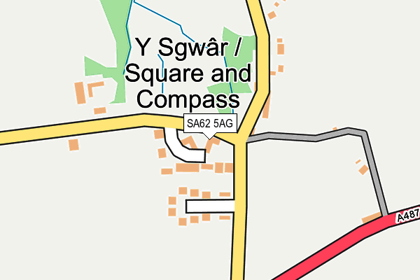 SA62 5AG map - OS OpenMap – Local (Ordnance Survey)