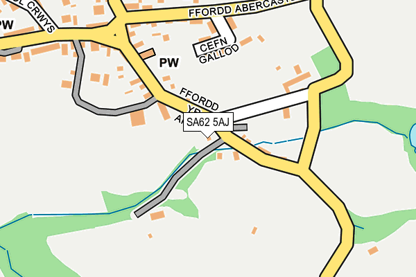 SA62 5AJ map - OS OpenMap – Local (Ordnance Survey)